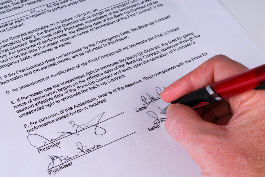 sales contract for house